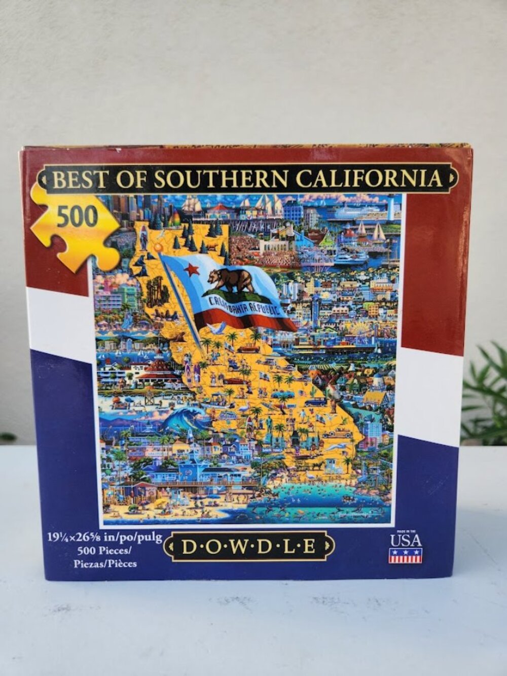 500 Piece Jigsaw Puzzle Dowdle Southern California Map Decor Toy Game Tabletop G